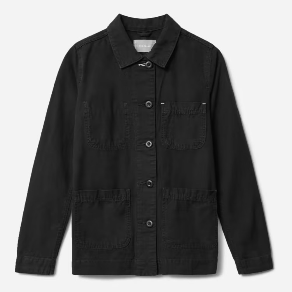 Everlane Chore Jacket  Black Denim Medium